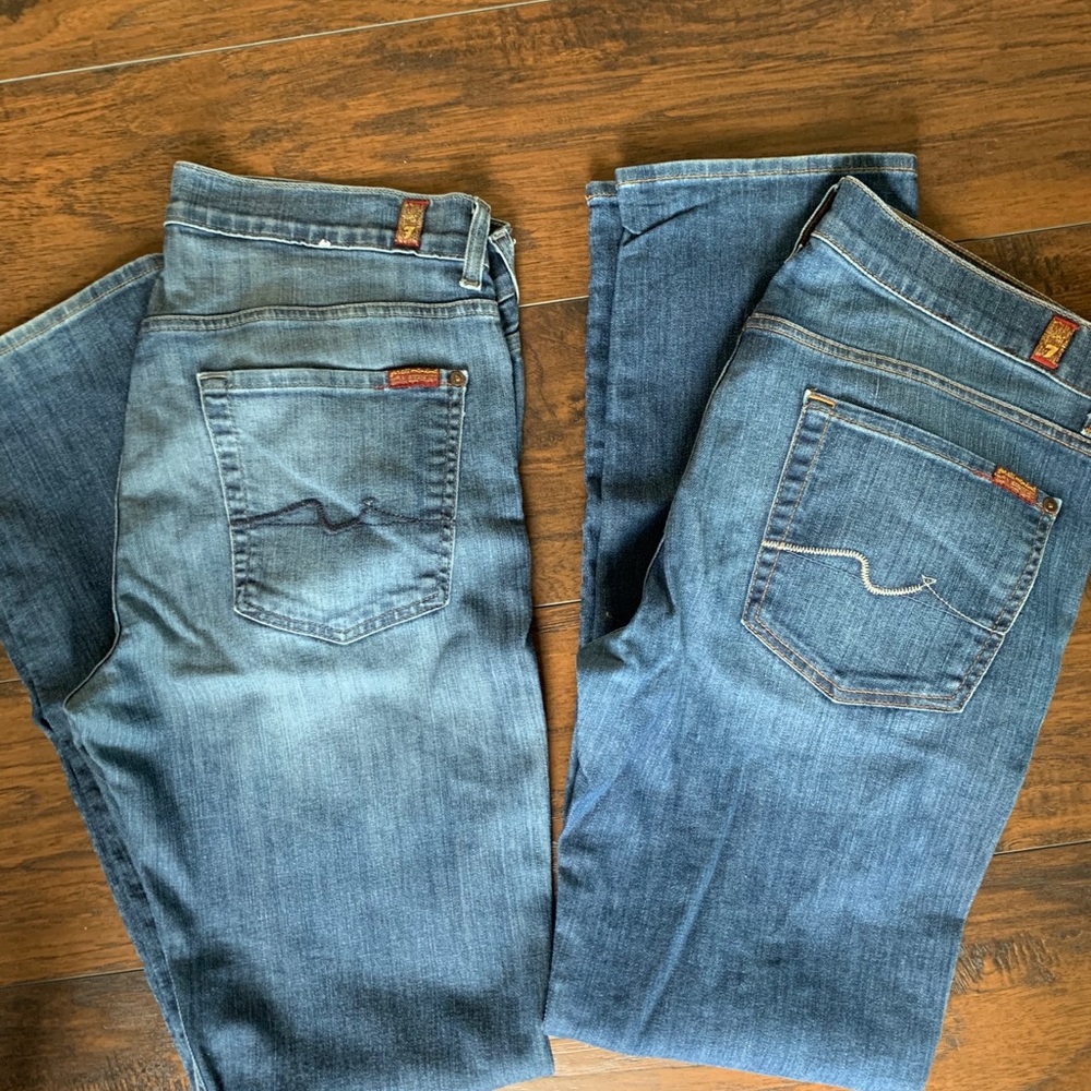 Lot - 2 Pair 7 for All Mankind Men’s Slimmy Jeans